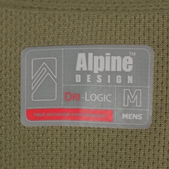 Alpine Design Dri-Logic Men's Medium Green 1/4 Zip Mid Weight Pullover Jacket - Picture 6 of 8